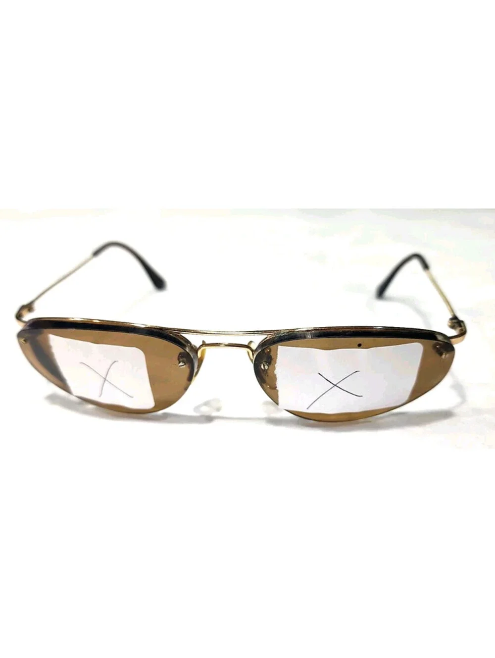 Ray Ban RB3155 001/73 NO Lenses Gold Metal Sunglasses Frame Only 57-16 Italy